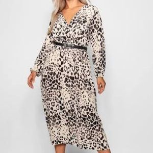 NWT leopard print midi dress from boohoo